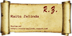 Raits Zelinda névjegykártya